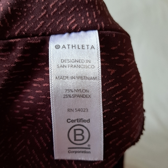 Athleta women's size xxs maroon full length leggings euc - Picture 4 of 5